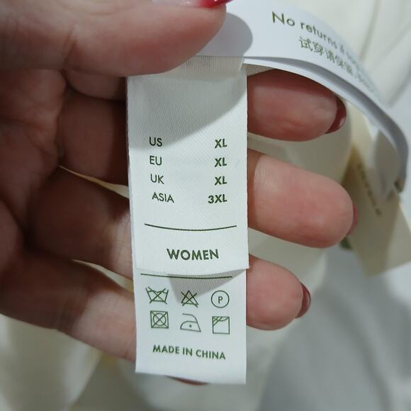 LILYSILK Shirt Womens XL White 100% Mulberry Silk Sleeveless Blouse Top Flaw - Picture 6 of 10